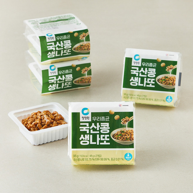 청정원 우리종균 국산콩 생나또, 48g, 8개입, 1개