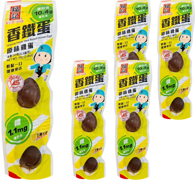 福記 香鐵蛋 原味雞蛋, 2顆, 5袋