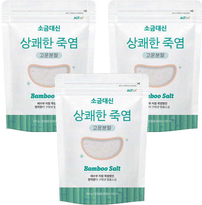 알티스트 소금대신 상쾌한 죽염 고운분말, 250g, 3개