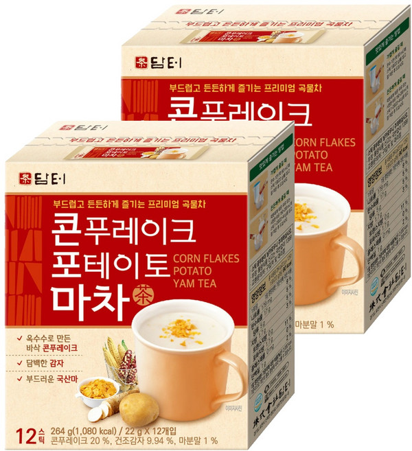 담터 콘푸레이크 포테이토 마차, 22g, 12개입, 2개