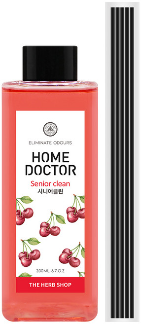 THE HERB SHOP Home Doctor 補充油 + 纖維棒 5入組, Senior Clean, 200ml, 1個