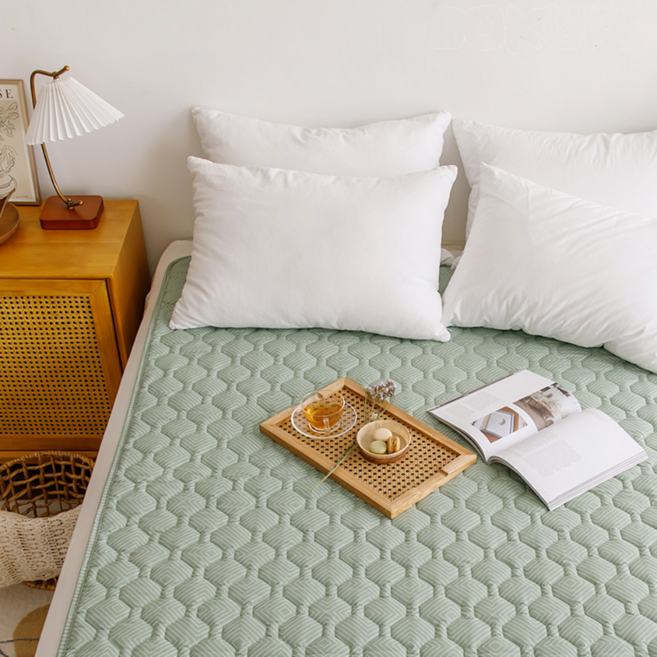 보국전자 에어셀 베이직 전기요 아르데코 BKB-2604D, 더블(135 x 180 cm), 그린