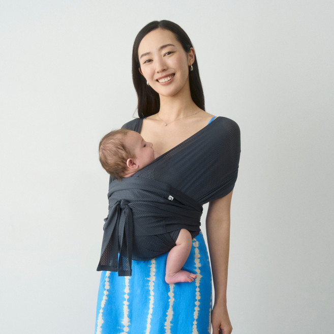 코니 아기띠 플렉스 AirMesh+헤드서포트 세트, 차콜