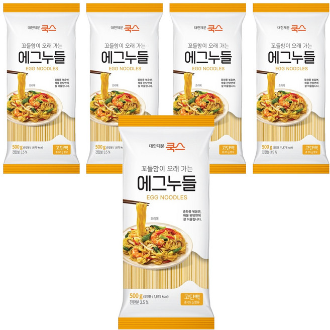 대한제분쿡스 에그누들, 500g, 5개