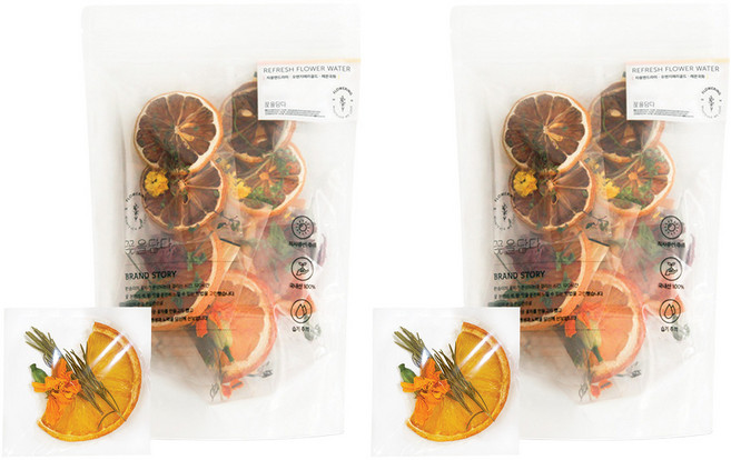 꽃을담다 리프레시 플라워워터 3종세트, 7g, 6개입, 2개