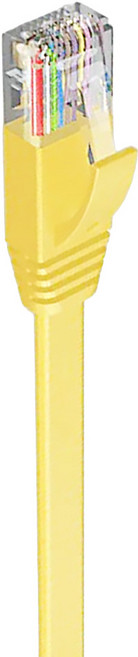 POLYWELL 寶利威爾 CAT6 高速網路線 扁線 1Gbps RJ45福祿克認證 PW15-W59-A306, 5m, 黃色, 1條