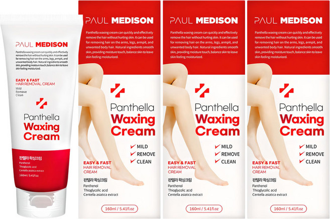 폴메디슨 판텔라 왁싱크림 팔/다리용, 160ml, 3개