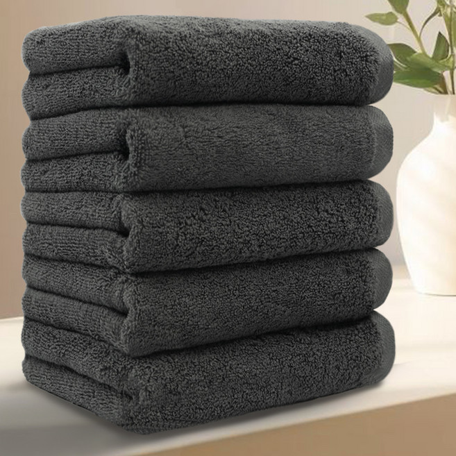 테리크 프리미엄 먼지없는 호텔 수건 200g 40수 코마사 면, 진그레이, 5개