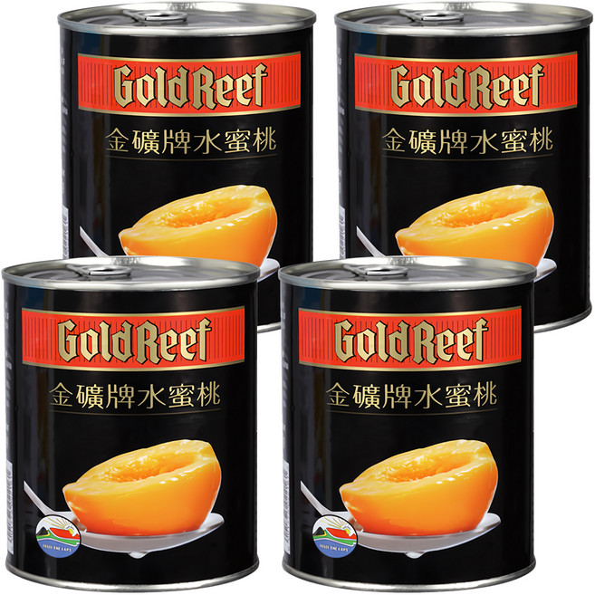 GoldReef 金礦 水蜜桃 易開罐, 4罐, 825g
