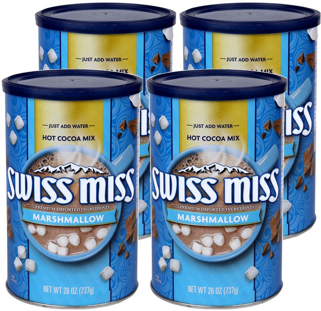 스위스미스 마시멜로우 플레이버 핫 코코아 믹스, 737g, 1개입, 4개