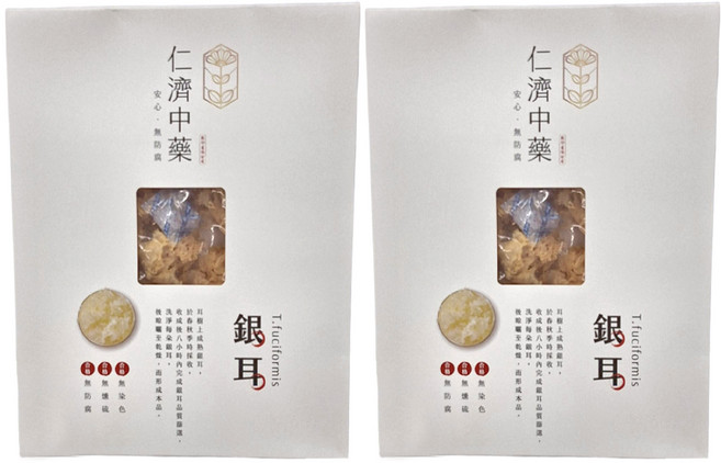 仁濟中藥 銀耳, 100g, 2包