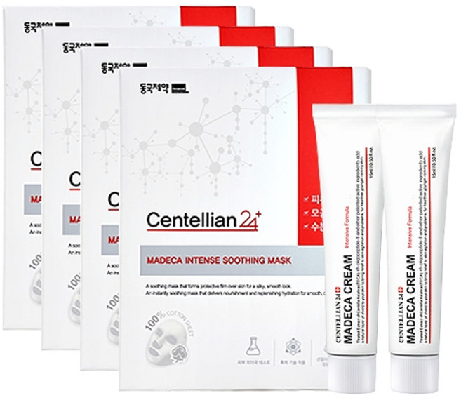 센텔리안24 마데카 인텐스 수딩 마스크 28p + 크림 인텐시브 포뮬러 15ml x 2p, 1세트, 수딩 마스크 +크림 인텐시브 포뮬러