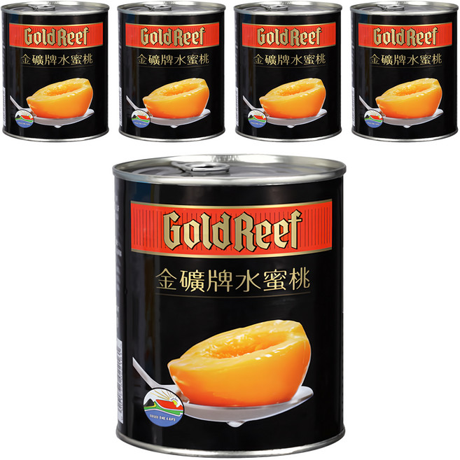 GoldReef 金礦 水蜜桃 易開罐, 5罐, 825g
