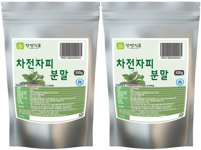 장명식품 차전자피가루, 300g, 2개