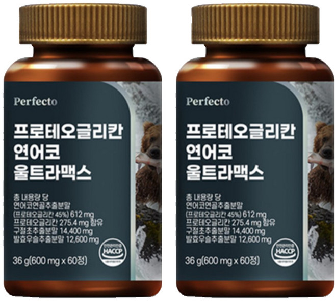 퍼펙토 프로테오글리칸 연어코 울트라맥스 36g, 2개, 60정