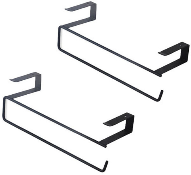 블럭마트 키친타올걸이 스토리지랙, 검정, 2개