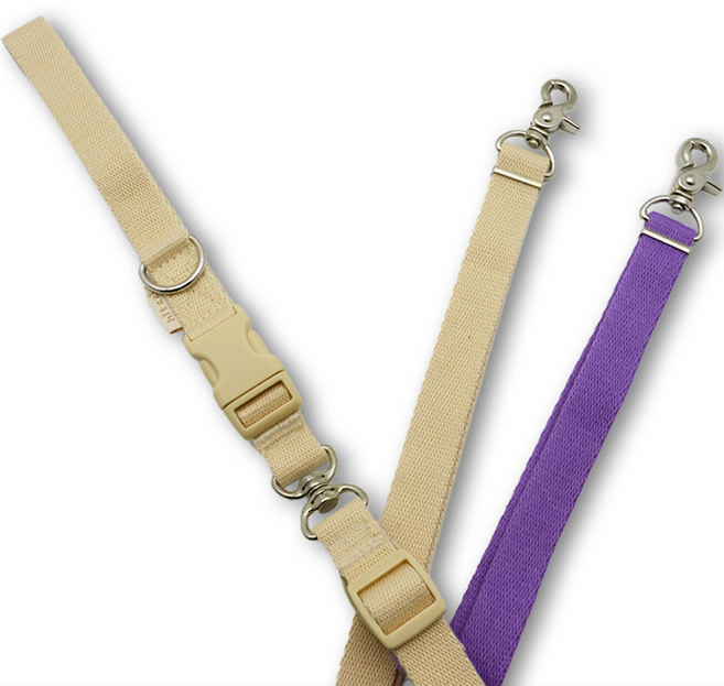 힛찌 꼬이지 않는 강아지 일체형 트윈줄, 베이지퍼플, 1개