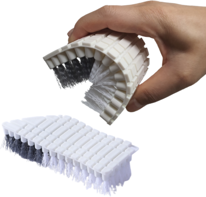 데일리픽 휘어지는 틈새 청소솔, 화이트, 2개