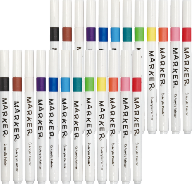 터치필 아크릴 마카펜 세트, 12색, 2세트