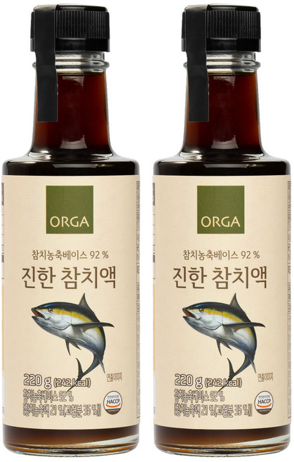 올가홀푸드 진한 프리미엄 참치액, 220g, 2개