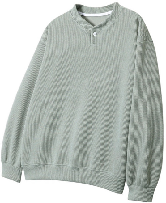 제이에이치스타일 버튼 니트 헨리넥 맨투맨 KSROK675