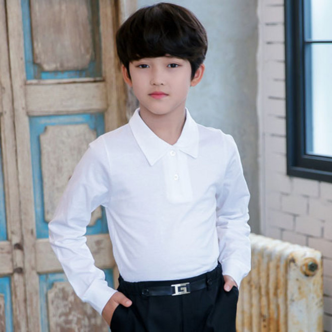 jackid 兒童翻領長袖襯衫