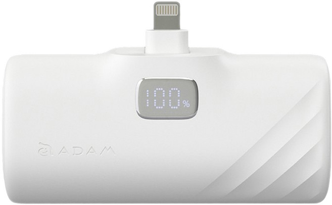 ADAM elements 亞果元素 LED顯示口袋型行動電源 Lightning, GRAVITY F5L, 白色