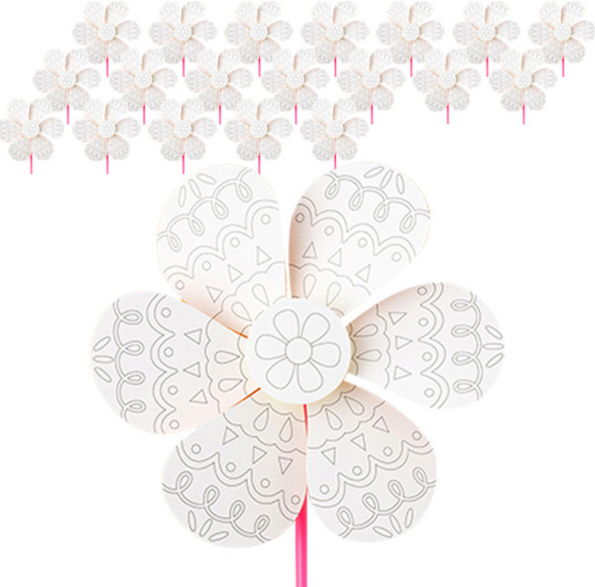 minhwashop 風車製作套組, 20個, 花朵