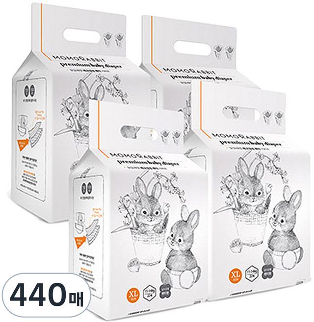 모모래빗 에코씽씽 팬티형 기저귀 남여공용, 특대형(XL), 440매