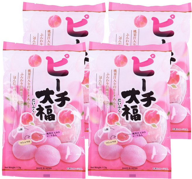 Kubota Seika 久保田 水蜜桃麻糬, 113g, 4個