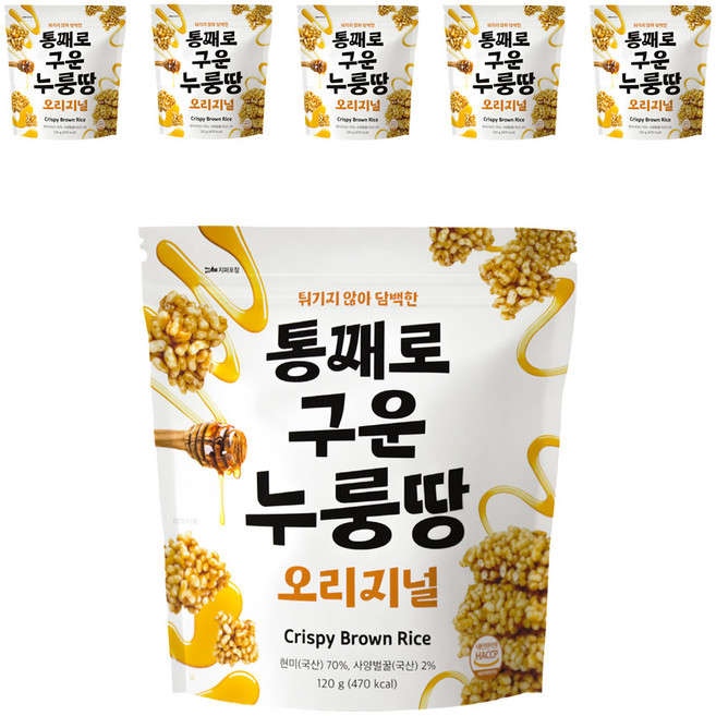 태광선식 일일곡식 누룽땅 오리지널, 120g, 6개