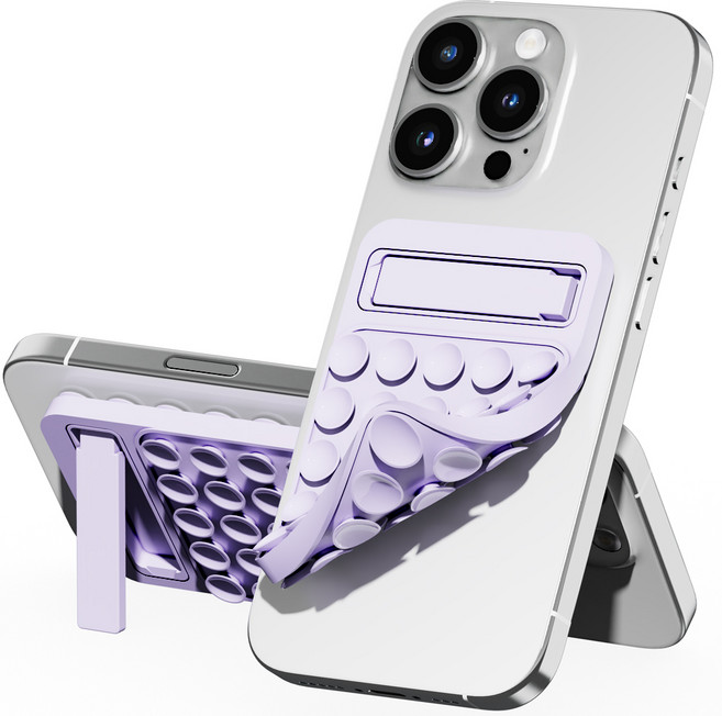 누아트 흡착패드 실리콘 양면 흡착식 멀티 부착 거치대, 라벤더, 1개