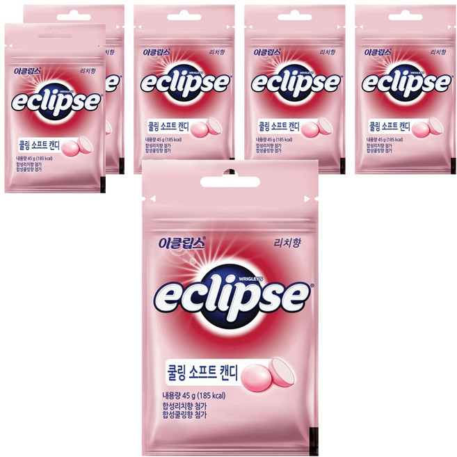 이클립스 쿨링 소프트 캔디 리치향, 45g, 6개