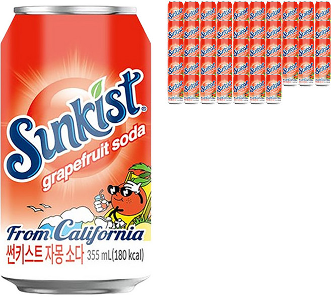썬키스트 자몽소다, 355ml, 48개
