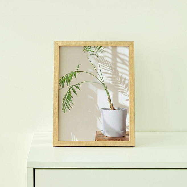 코멧 홈 베이직 프레임 인테리어 액자, 내추럴, 1개