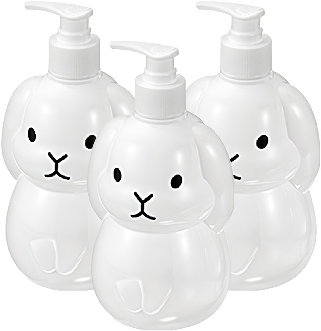 USAGI 兔子沐浴乳空瓶 500ml, 兔子, 3個