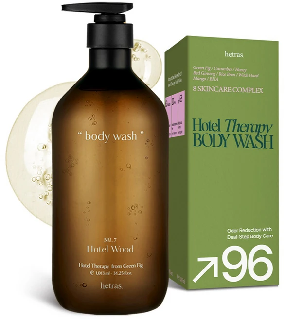 헤트라스 호텔 테라피 저자극 퍼퓸 대용량 바디워시 호텔우드, 1.013L, 1개 - 쿠팡