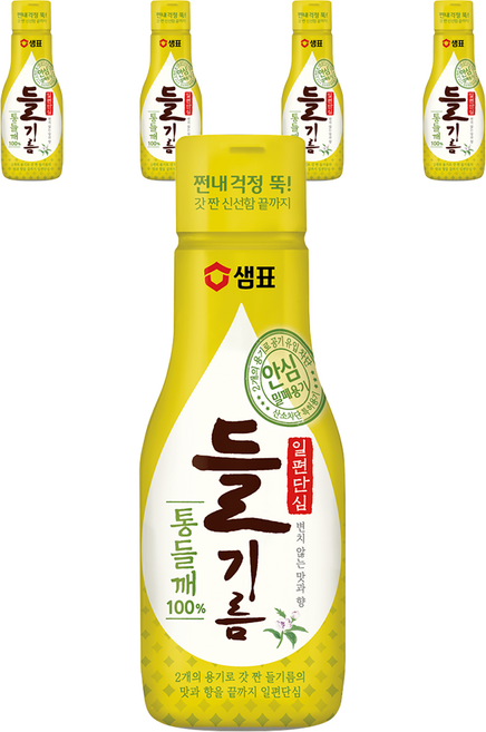 샘표 일편단심 통들깨 들기름, 200ml, 5개