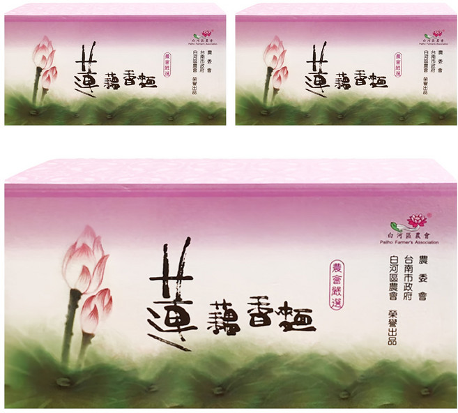 白河區農會 蓮藕香麵, 1200g, 3個