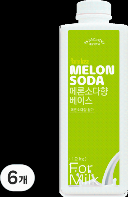 서울팩토리 메론소다향 베이스, 1.2kg, 6개