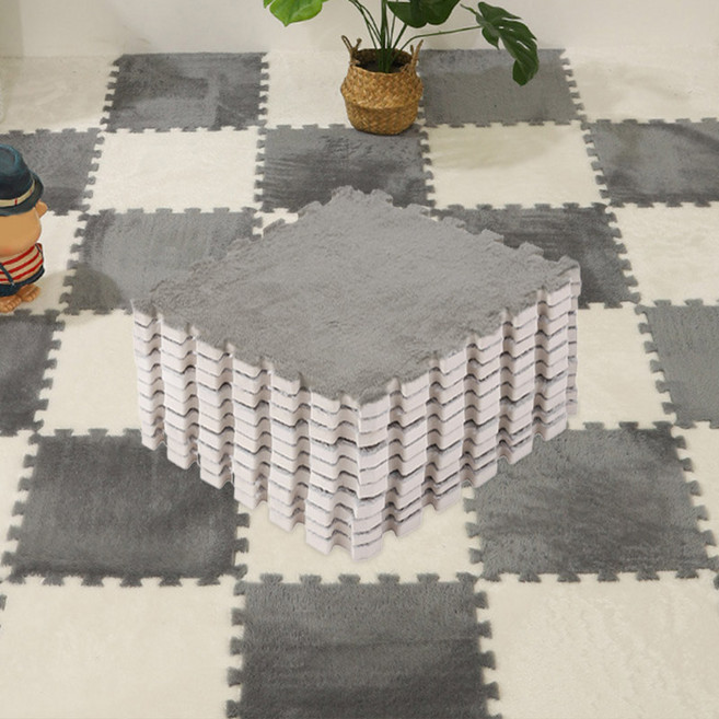 마켓플랜 스웨이드 러그 카페트 매트, 그레이, 10개