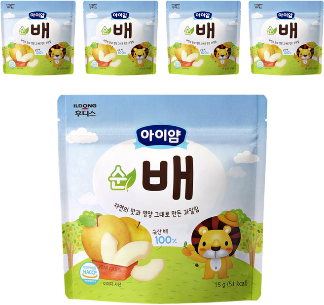 아이얌 순배 동결건조 과일칩, 15g, 5개