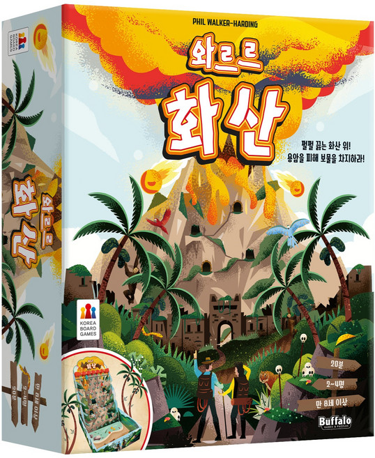 코리아보드게임즈 와르르 화산, 혼합색상, 1개