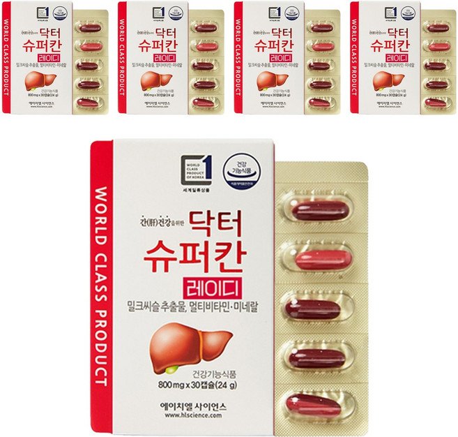 에이치엘사이언스 닥터슈퍼칸 레이디, 30정, 5개