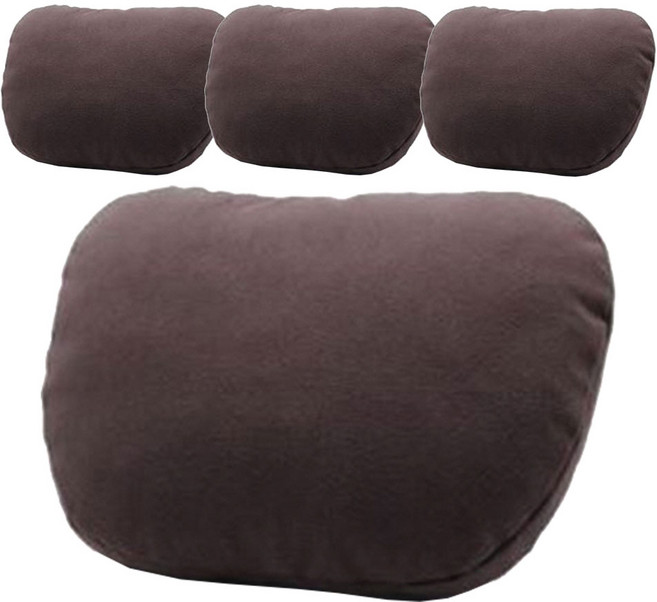 소울랜드 프리미엄 차량용 목쿠션, 다크브라운, 4개