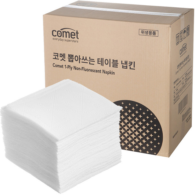 코멧 뽑아쓰는 테이블 냅킨, 흰색, 1개, 10000개입