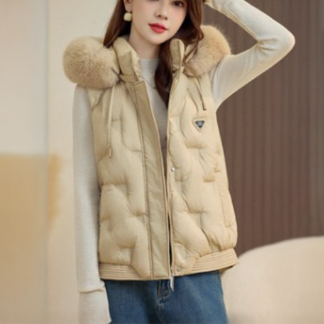 Banya Story 女款鋪棉背心 連帽背心 輕量冬季外套 PP214