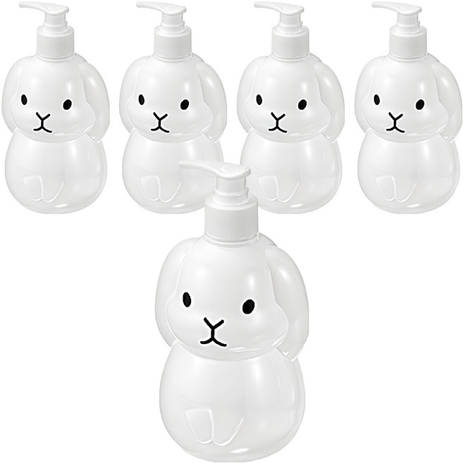 USAGI 兔子沐浴乳空瓶 500ml, 兔子, 5個