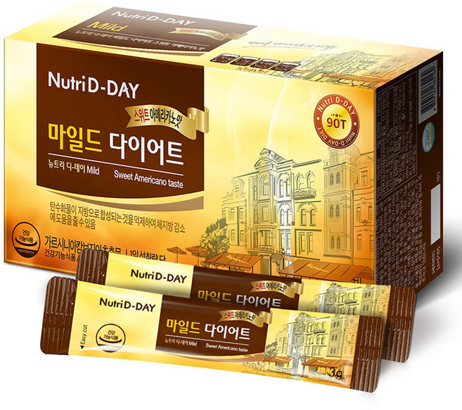 Nutri D-DAY 藤黃果低咖啡因沖泡飲 甜美式口味, 270g, 1盒