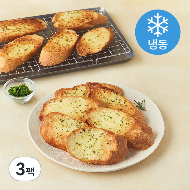 프레시오늘 수제 저당 양파 마늘빵 (냉동), 15g, 20개입, 3개